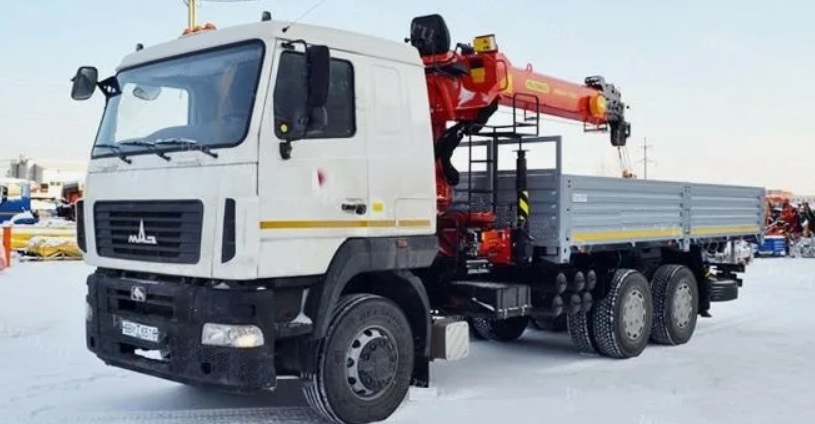 Бортовой автомобиль МАЗ 6312 с КМУ XCMG SQS200-6